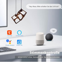 PANGTZEEN Smart WiFi Light Switch 2-Way, 2.4GHz, Alexa & Google Home, Tuya App, Voice Control, Tempered Glass, Flush-Mounted, Black