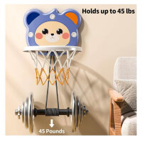 TEMI mini basketball hoop, indoor, for children 3-6 years, including 4 balls, ideal toy for birthday gifts.