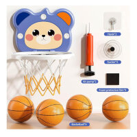 TEMI mini basketball hoop, indoor, for children 3-6 years, including 4 balls, ideal toy for birthday gifts.