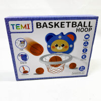 TEMI mini basketball hoop, indoor, for children 3-6 years, including 4 balls, ideal toy for birthday gifts.