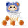 TEMI mini basketball hoop, indoor, for children 3-6 years, including 4 balls, ideal toy for birthday gifts.