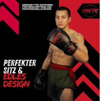 Kinetic boxing gloves 10oz, training, boxing, kickboxing, Muay Thai, sparring, velcro fastening, for beginners & professionals.