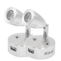 SUPAREE 2x LED Lichter, USB Halterung, 12V LED,...