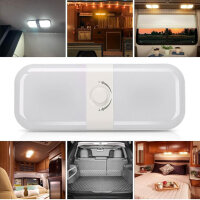 SUPAREE LED Deckenleuchte 12V, dimmbar, für Wohnmobil, Wohnwagen, RV, Auto, LKW, Boot, inkl. Schalter, 1 Stück.