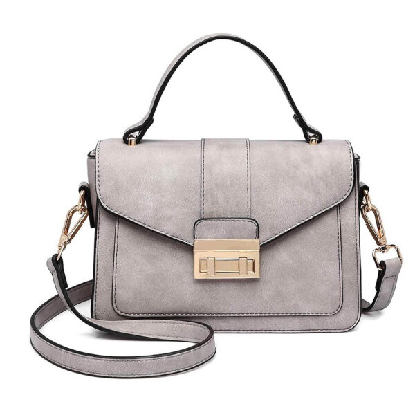 Miss Lulu handbag, handle bag, elegant, small, shoulder bag, crossbody bag, faux leather, ideal for everyday use.