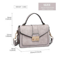 Miss Lulu handbag, handle bag, elegant, small, shoulder bag, crossbody bag, faux leather, ideal for everyday use.