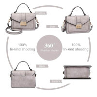 Miss Lulu handbag, handle bag, elegant, small, shoulder bag, crossbody bag, faux leather, ideal for everyday use.