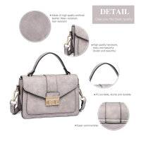 Miss Lulu handbag, handle bag, elegant, small, shoulder bag, crossbody bag, faux leather, ideal for everyday use.