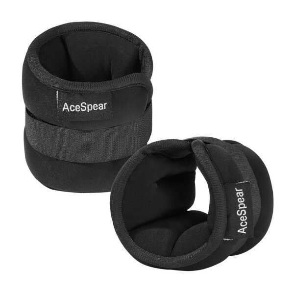 AceSpear weight cuffs, 1.5 kg, weights for legs and arms, ideal for men and women, versatile in fitness.