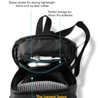 iofeiwak Tragetasche für Vision Pro, Umhängetasche, tragbar, Schwarz, mit Zubehörfach, ideal für unterwegs.