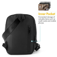 iofeiwak Tragetasche für Vision Pro, Umhängetasche, tragbar, Schwarz, mit Zubehörfach, ideal für unterwegs.