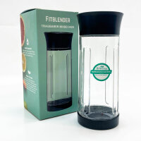 FITBLENDER, tragbarer Mixbecher, 500ml, Schwarz, ideal...