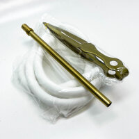 Contraband Hookah Shisha, Wasserpfeife, Russian Roulette, edles Gold/Weiß, einzigartiges Design, perfekte Raucherfahrung.