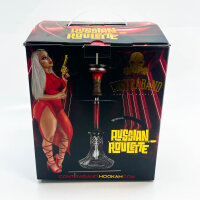 Contraband Hookah Shisha, Wasserpfeife, Russian Roulette, edles Gold/Weiß, einzigartiges Design, perfekte Raucherfahrung.