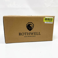 ROTHWELL Watch Box, 4 Slots, Jewelry Organizer, with Drawer, Lockable, Real Glass Top, for Men and Women, Carbon.