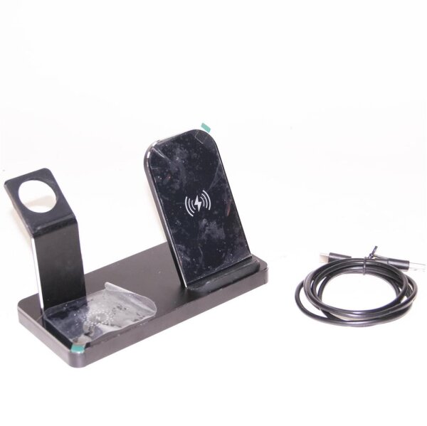 YOMENG Drahtlose Ladestation, 15W 3-in-1-Schnellladestation aus Aluminium für iPhone 12/12Pro/11/XR/XS/X/8/8 Plus AirPods Pro/2 iWatch-Serie 6/SE/5/4/3/2/1 Samsung Note 8/S8/S9 Plus