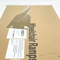 Gardhom Klapprampe 183 cm, Rollstuhlrampe, leicht, faltbar, rutschfest, ideal für den Innen- und Außenbereich.