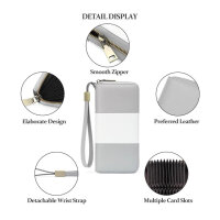 GOIACII Geldbörse Damen, RFID Blocking, großes Langformat, 36 Kartenfächer, elegantes Lederdesign.