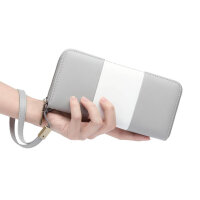 GOIACII Geldbörse Damen, RFID Blocking, großes Langformat, 36 Kartenfächer, elegantes Lederdesign.