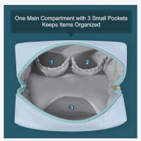 MAGEFY Small Cosmetic Bag, Portable Makeup Bag, Waterproof PU Leather, Cute Design, Versatile Zipper Bag for Women.