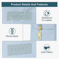 MAGEFY Small Cosmetic Bag, Portable Makeup Bag, Waterproof PU Leather, Cute Design, Versatile Zipper Bag for Women.