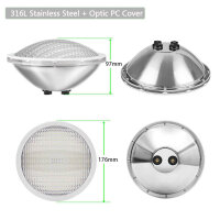 Lylmle LED LEF Pool 30W RGB Multicolor, 316L stainless steel, submersible, IP68, with on/off switch, 12V ACC.