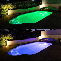 Lylmle LED LEF Pool 30W RGB Multicolor, 316L stainless steel, submersible, IP68, with on/off switch, 12V ACC.