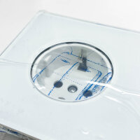 PANGTZEEN Schuko socket 3-way, full mirror, tempered...