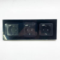 PANGTZEEN Schuko socket 3-way, USB A + Type C, tempered...