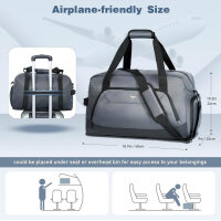 Tonyeee travel bag, sports bag, duffel bag, with shoe and wet compartment, lightweight weekender luggage bag for men and women.