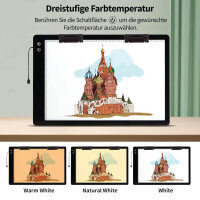 elice Wiederaufladbare A2 Leuchttisch, Batteriebetrieb, 5200mAh, 3 Lichtmodi, ultradünn, 6-stufige Helligkeit, ideal für Skizzieren.