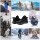 Damen Herren Wanderschuhe 38, Winterschuhe Warm Sneaker, Wiederaufladbare Beheizte Schuhe, Trekkinghalbschuhe Black, EU M