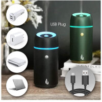 Earnest Living 100ml Essential Oil Diffuser Car Air Freshener Timer Night Light USB Portable Auto Off Green Gift.