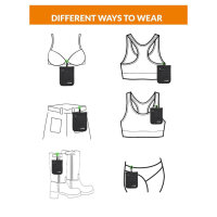 Boxiki Reggio Emilia wallet, hidden holder, travel accessory, elastic strap, protects credit cards & cash, black.