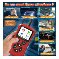 iKiKin OBD2 Scanner, Automatischer Fehlercode Leser, für OBD II/EOBD Fahrzeuge, Fehlerspeicher Auslesen, Strahlend Rot.