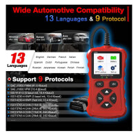 iKiKin OBD2 Scanner, Automatischer Fehlercode Leser, für OBD II/EOBD Fahrzeuge, Fehlerspeicher Auslesen, Strahlend Rot.