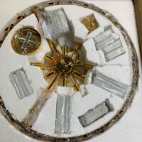 AOOCHOK, Rund Kristall Hängeleuchte, Pendelleuchte, 12xE14, 75cm Durchmesser, modern, gold, ideal für Wohnzimmer, Esszimmer, Restaurant.