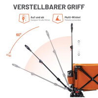 TIMBER RIDGE XXL Bollerwagen, faltbar, breite Reifen, Getränkehalter, verstellbarer Griff, 100kg Belastbarkeit, ideal für Garten und Camping.