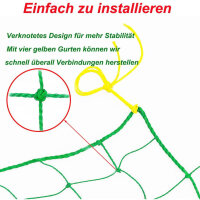 ANYUNKEY Premium Ranknetz 2,5x2m, Rankhilfe für Gurken & Tomaten, inkl. Clips & Pflanzenbinder, UV-beständig, reißfest.