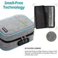 Odor-proof bag with combination lock, lockable box bag, travel storage (23 x 16 x 12 cm), for women and men.