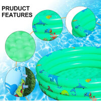 Planschbecken für Kinder, Aufblasbarer Pool, ideal für Garten, mit Sicherheitsventilen, leicht zu transportieren.