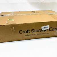 Crafit Bastelwagen, Organizer Tisch, rollend, kompatibel mit Cricut, mit Halterungen für Vinylrollen, ideal für Bastelzimmer und Home Office.