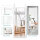 Dripex wall mirror 45x119cm, unbreakable, height-adjustable, with hooks, ideal for hallways and wardrobes, color: white.