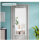 Dripex wall mirror 45x119cm, unbreakable, height-adjustable, with hooks, ideal for hallways and wardrobes, color: white.