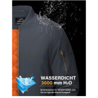 MAGCOMSEN mens bomber jacket 3XL, winter jacket, windproof, warm lining, 4 pockets, retro pilot style, grey.