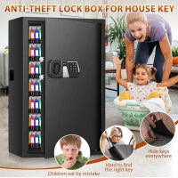Mejasg key box, 144 keys, key safe, fireproof, number...