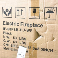 M.C.Haus, 60" Fireplace Insert, Electric Wall Fireplace, Colored Flame, Remote Control, Smart WiFi, Metal, 153 cm.