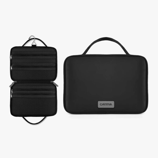 Carttiya Travel Toiletry Bag, Wash Bag, Waterproof, Hanging, Practical, Fathers Day Gift Idea, Black.
