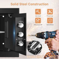 Mejasg 25L Safe, Fireproof & Waterproof, Small with Shelf, Ideal for Cash, Jewelry, Medicines, Documents.