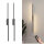 AIPSUN Wireless LED-Wandlampe, 10.000 mAh, 6 W, Schwarz, 100 cm, moderne Wandlampe mit Fernbedienung, drei Farbtemperaturen.